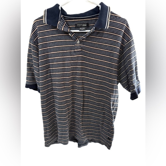 Blue Striped Polo Shirt Britches classic sport - Picture 1 of 4